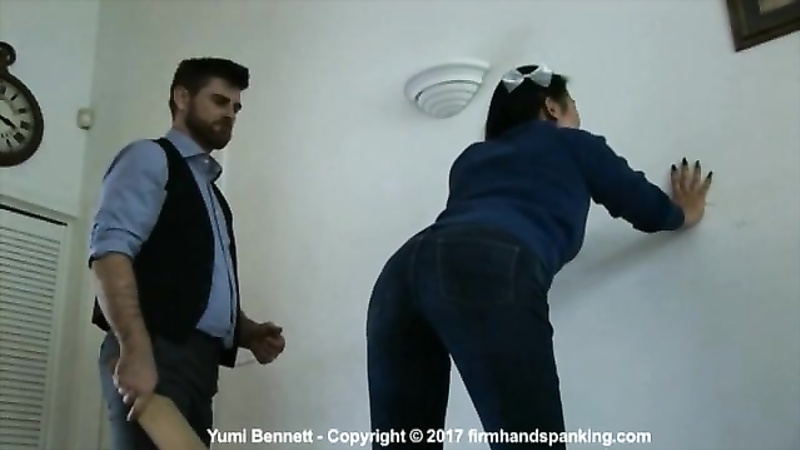 Yumi spanked in her Private School